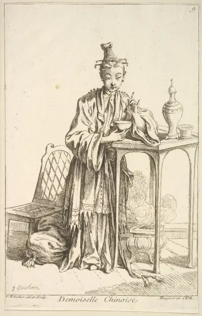 Chinese Young Lady av François Boucher