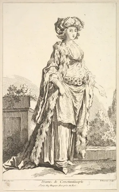 Dame från Konstantinopel, platta 5 av François Boucher