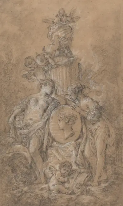 Utkast till gravmonument av François Boucher