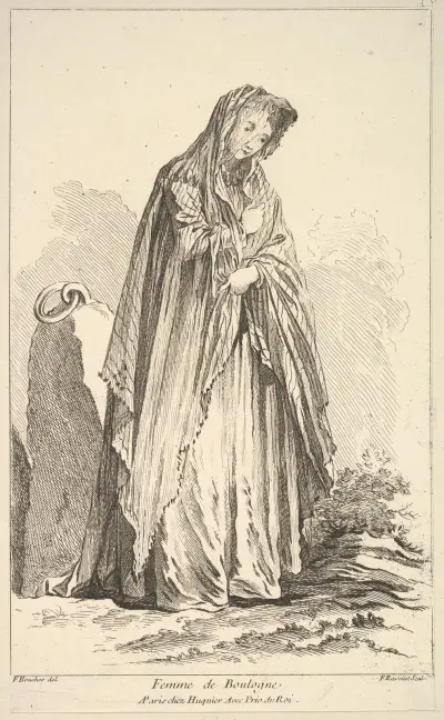 Kvinna från Boulogne, pl. 9 av François Boucher