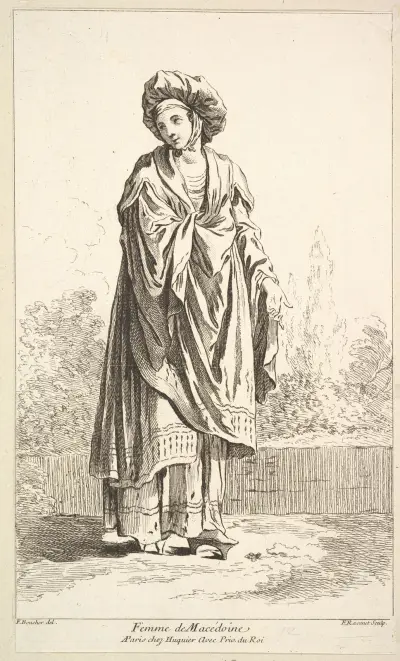 Makedonisk kvinna, plansch 12 av François Boucher