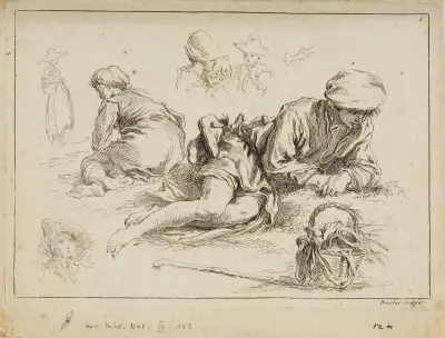 Figurstudier av François Boucher