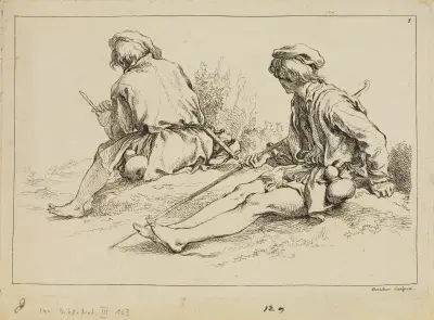 Figurální studie, 1735 – č. 1, François Boucher