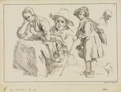 Figurstudier av François Boucher