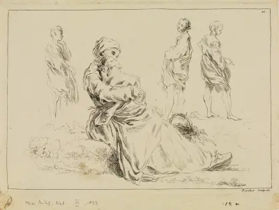 Figurální studie, 1735 – č. 4, François Boucher