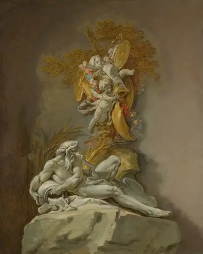 Fontänstudie av François Boucher
