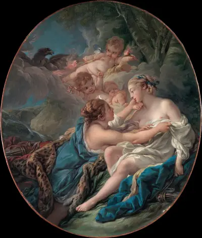Jupiter i Dianas skepnad och Callisto av François Boucher