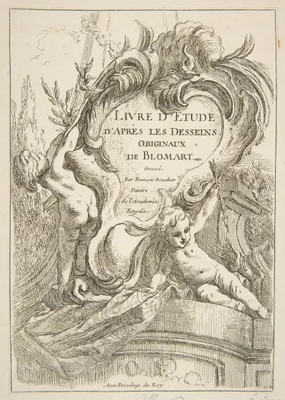 Studiebok efter Blomarts originalteckningar Pl.01 av François Boucher