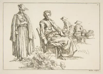 Studiebok efter Blomarts originalteckningar, pl. 04 av François Boucher