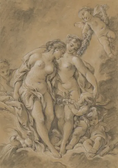 Nymfer och amoriner av François Boucher