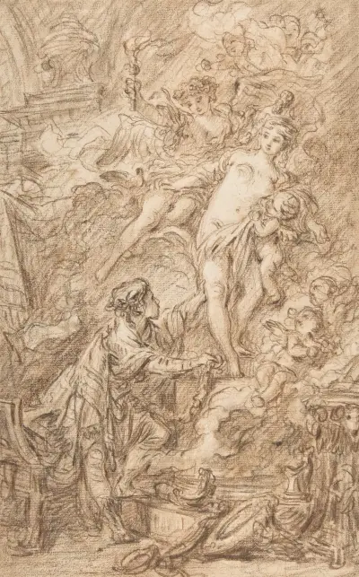 Pygmalion och Galatea av François Boucher