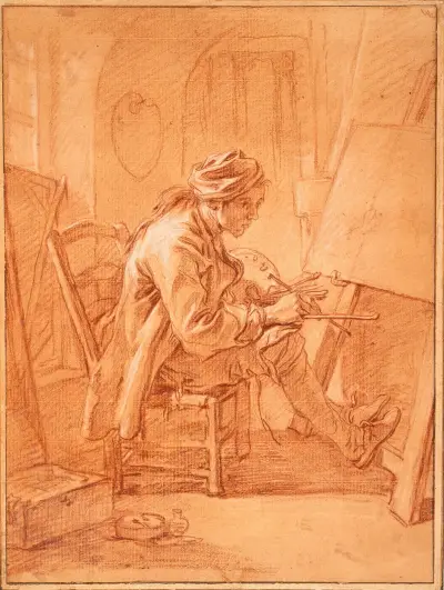 Konstnären i sin ateljé av François Boucher