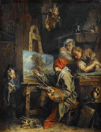 The Landscape Painter av François Boucher