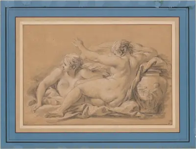 Två vattennymfer av François Boucher