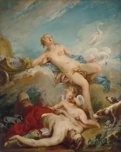 Venus upptäcker den döde Adonis av François Boucher