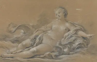 Venus vilande på en delfin av François Boucher