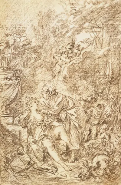Vertumnus and Pomona av François Boucher