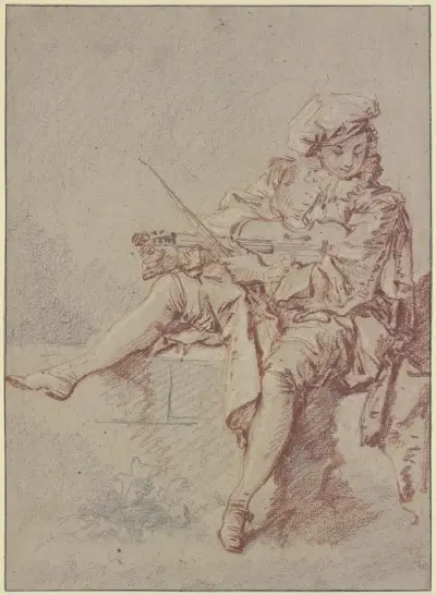 Violinist av François Boucher
