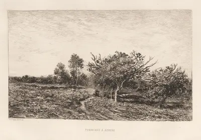 Äppelträd i Auvers av Charles François Daubigny