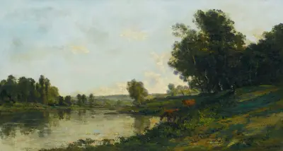 Flodstranden av Charles François Daubigny