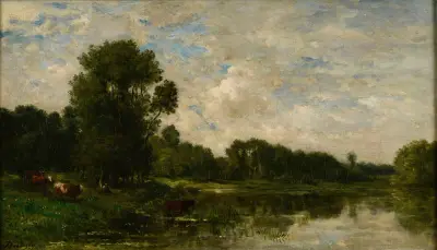Bords de l’Oise, 1860 – nr 2 av Charles François Daubigny