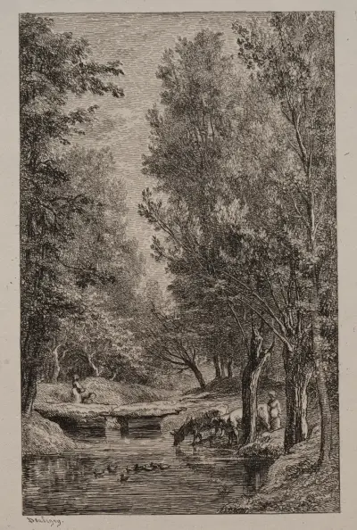 Bach im Val Mondois von Charles François Daubigny