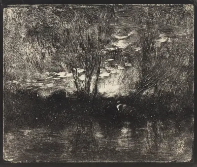Kor vid ett vattenställe av Charles François Daubigny