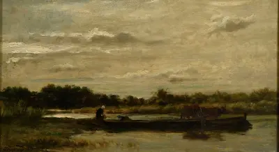 Le bac av Charles François Daubigny