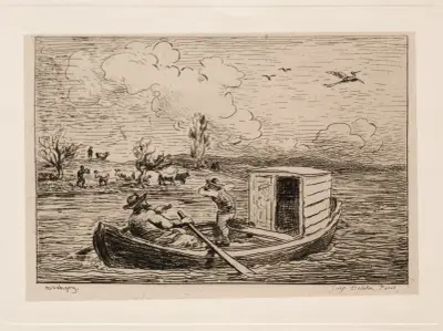 Le Mot de Cambronne (The Slanging Match) av Charles François Daubigny