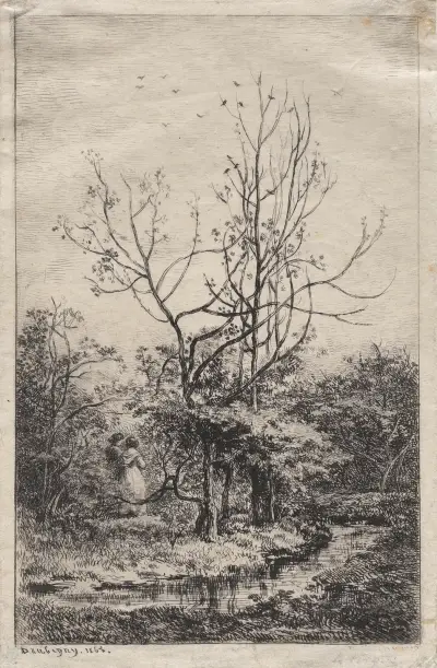 Le Verger av Charles François Daubigny