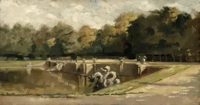 Neptunus bassäng i Versailles av Charles François Daubigny