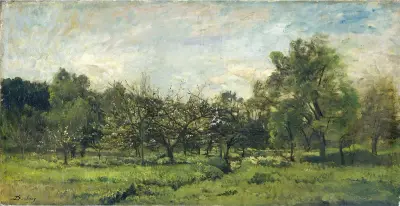 Fruktträdgård av Charles François Daubigny