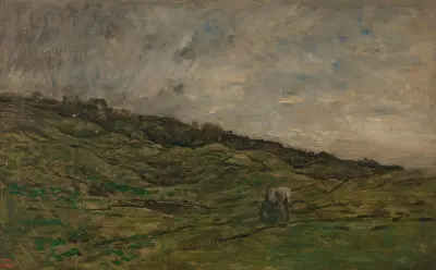 Betesmarker vid Graves nära Villerville (Normandie) av Charles François Daubigny