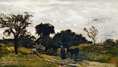 Bondkvinna på en stig av Charles François Daubigny