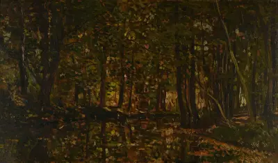 Bäck i skogen av Charles François Daubigny