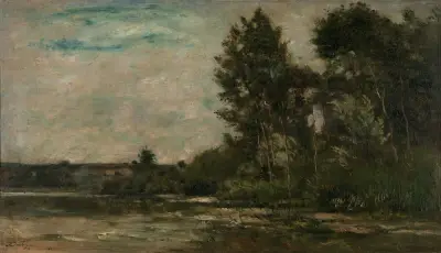 Flodlandskap av Charles François Daubigny