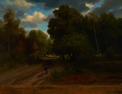 The Crossroads of the Eagle’s Nest, Fontainebleau Forest av Charles François Daubigny