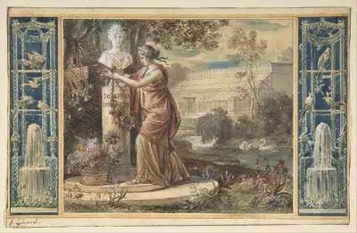 An Allegory of Empress Josephine as Patroness of the Gardens at Malmaison (ca. 1805–6) av François Gérard