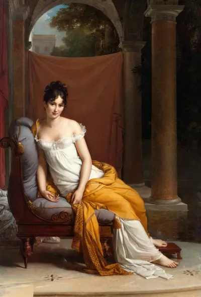Portrait Of Juliette Récamier, Née Bernard av François Gérard