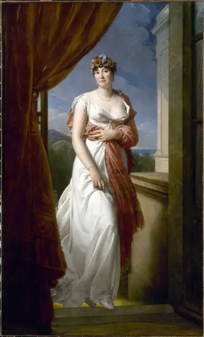 Portrait Of Theresia Cabarrus (1773-1835), Wife Tallien, Then Princess Of Caraman-Chimay av François Gérard