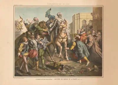 Religious civil wars. – Entry of Henry IV into Paris. (March 1394) av François Gérard