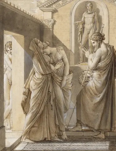 The Father of Psyche Consulting the Oracle of Apollo av François Gérard