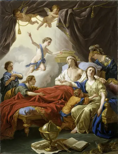 Allegory On The Death Of The Dauphin av Louis-Jean-François Lagrenée