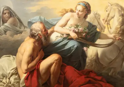 Aurora and Tithonus av Louis-Jean-François Lagrenée