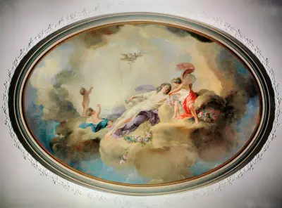 Le triomphe de Flore av Louis-Jean-François Lagrenée