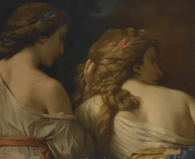 Two Nymphs av Louis-Jean-François Lagrenée