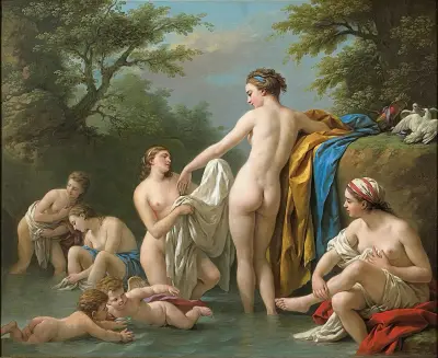 Venus und Nymphen beim Baden von Louis-Jean-François Lagrenée