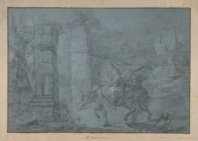 The Flight into Egypt av François Lemoyne