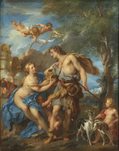 Venus and Adonis av François Lemoyne
