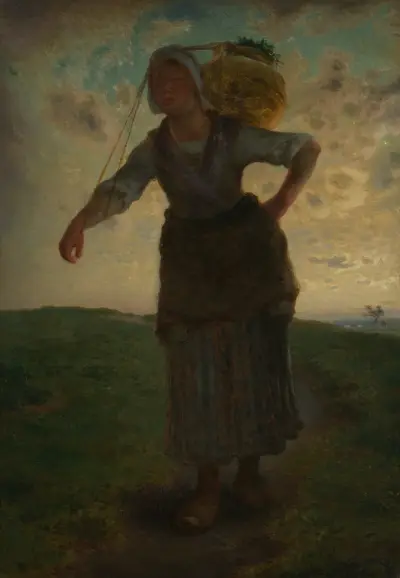 A Norman Milkmaid at Gréville av Jean-François Millet